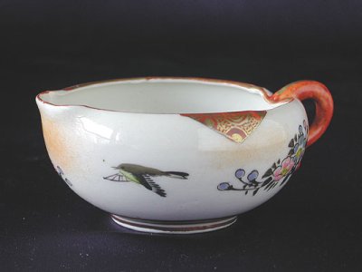 Photo2: Tea set with design of bird and flowers, Kutani porcelain